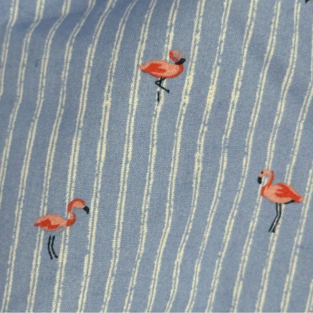 Sonoma Mens Size Large Woven Pajama Pants flamingos blue stripe NWT - Picture 8 of 10